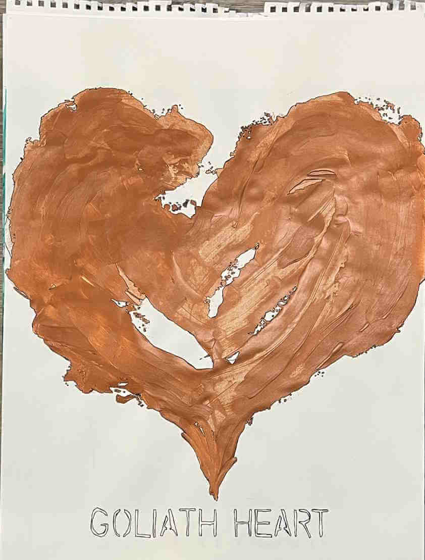 Leo Boeckl's study for the Goliath heart Series